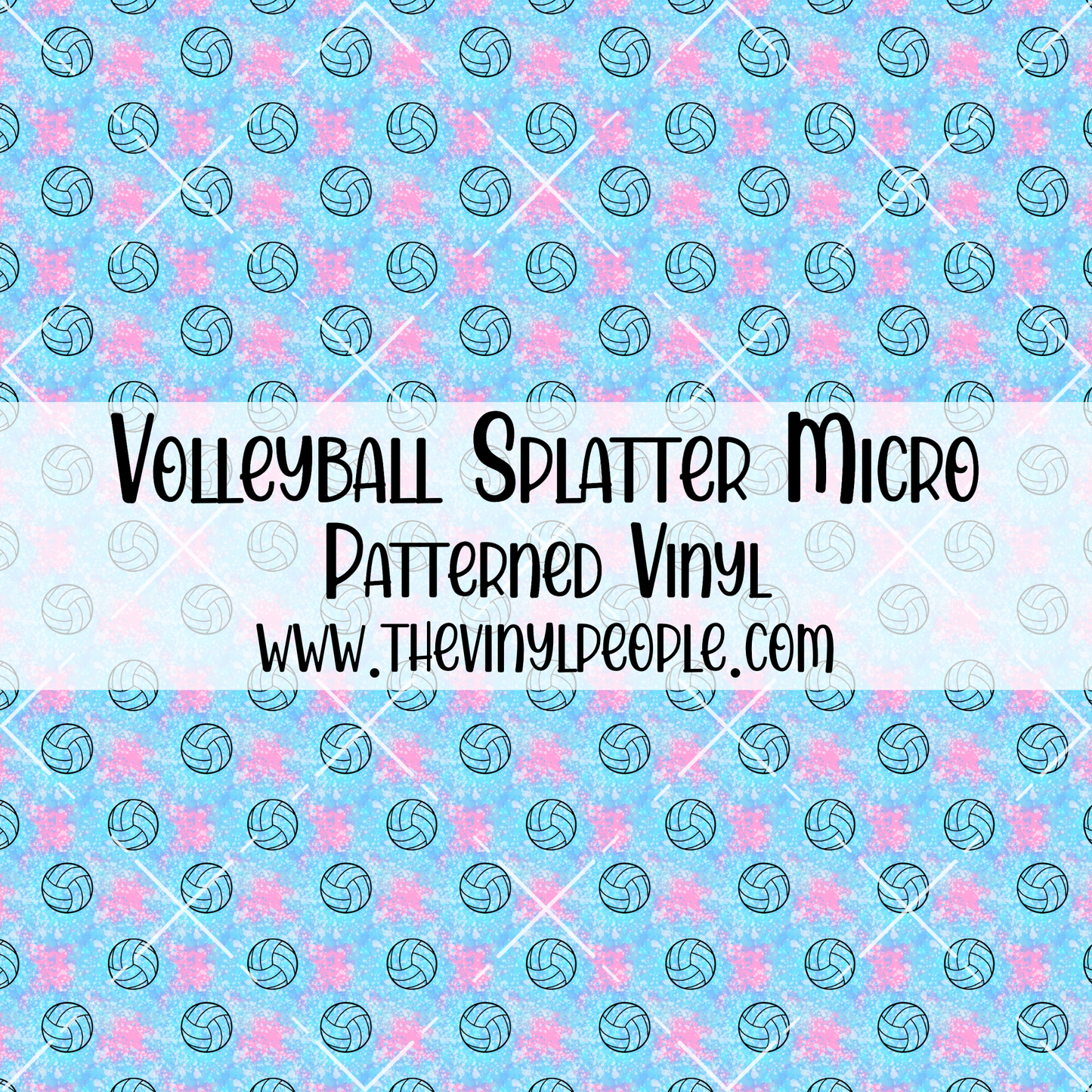 Volleyball Splatter Patterned Vinyl