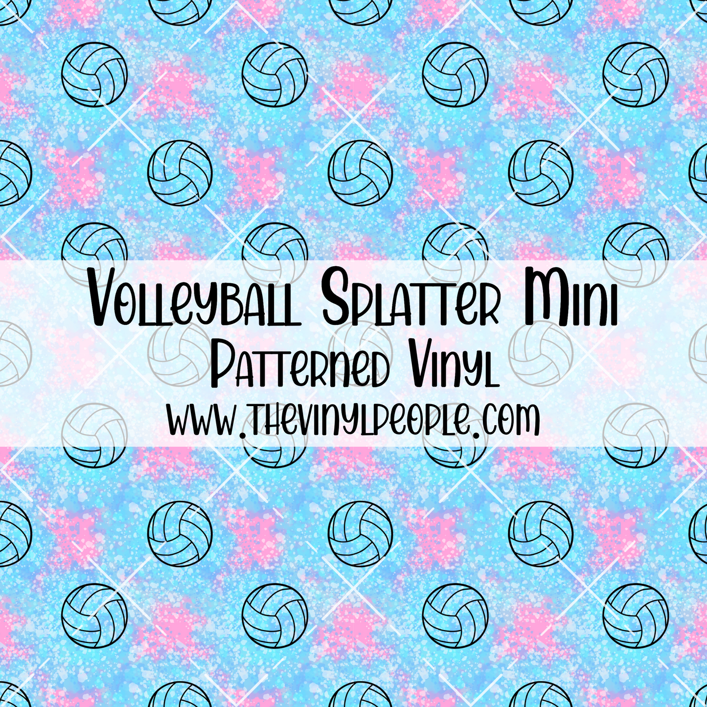 Volleyball Splatter Patterned Vinyl